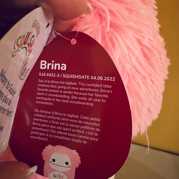 Nwt 16" Brina Squishmallows Bigfoot - Picture 4 of 7